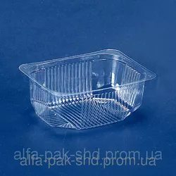 Пластиковая упаковка для салатов и полуфабрикатов