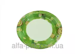 Бумажная тарелка "Зеленая"