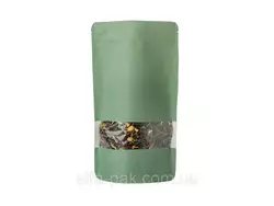 Пакет ДОЙ-ПАК 130*200 дно (32+32) Зеленый с прямоугольным окном Пакет ДОЙ-ПАК 130*200 дно (32+32) Зеленый с прямоугольным окном