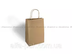 Пакет бумажный 280*220*120 с ручками бурый Пакет бумажный 280*220*120 с ручками бурый
