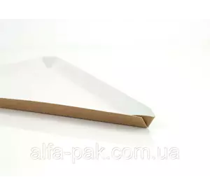 Подложка для куска пиццы бело-бурая Подложка для куска пиццы бело-бурая