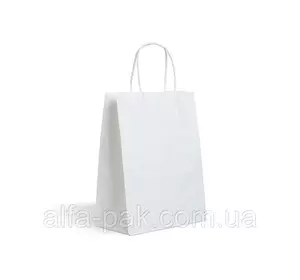 Пакет бумажный 350*250*140 с ручками белый Пакет бумажный 350*250*140 с ручками белый
